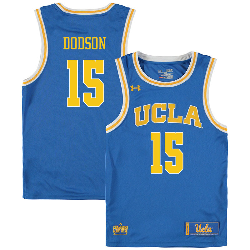 Men #15 Armani Dodson UCLA Bruins College Basketball Jerseys Sale-Blue - Click Image to Close